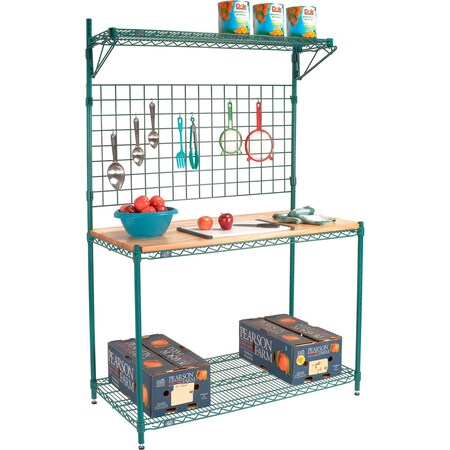 Nexel Poly-Green Bakerfts Rack, 48inW x 24inD x 74inH 806280